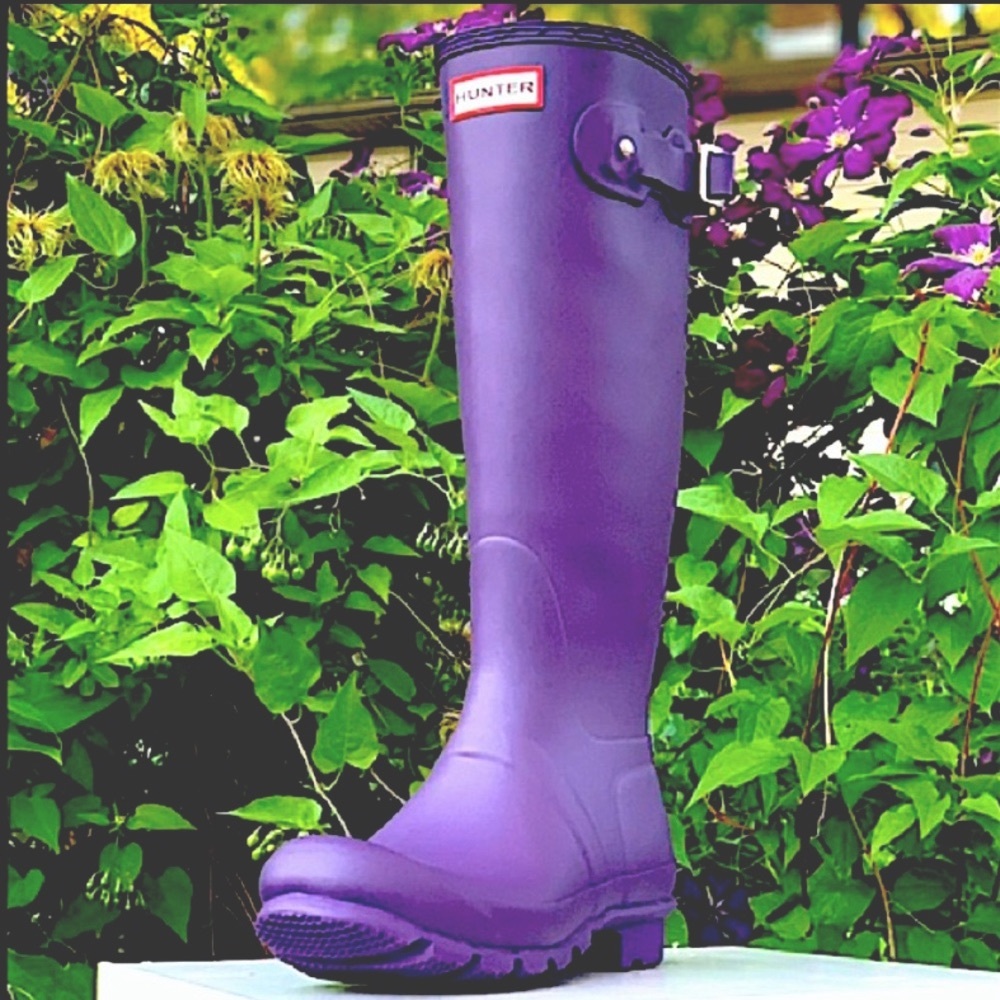 Hunter Original Tall Sovereign Purple Rain Boots - Picture 3 of 12